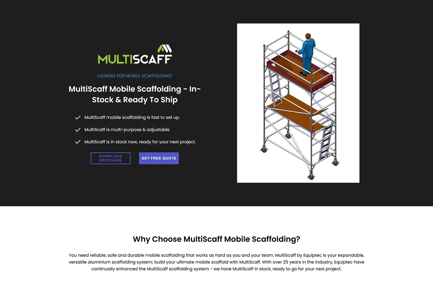 multiscaff landing page image